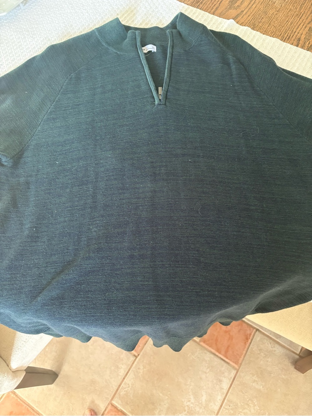 Sonoma Men's Zip-Front Sweater - Dark Teal